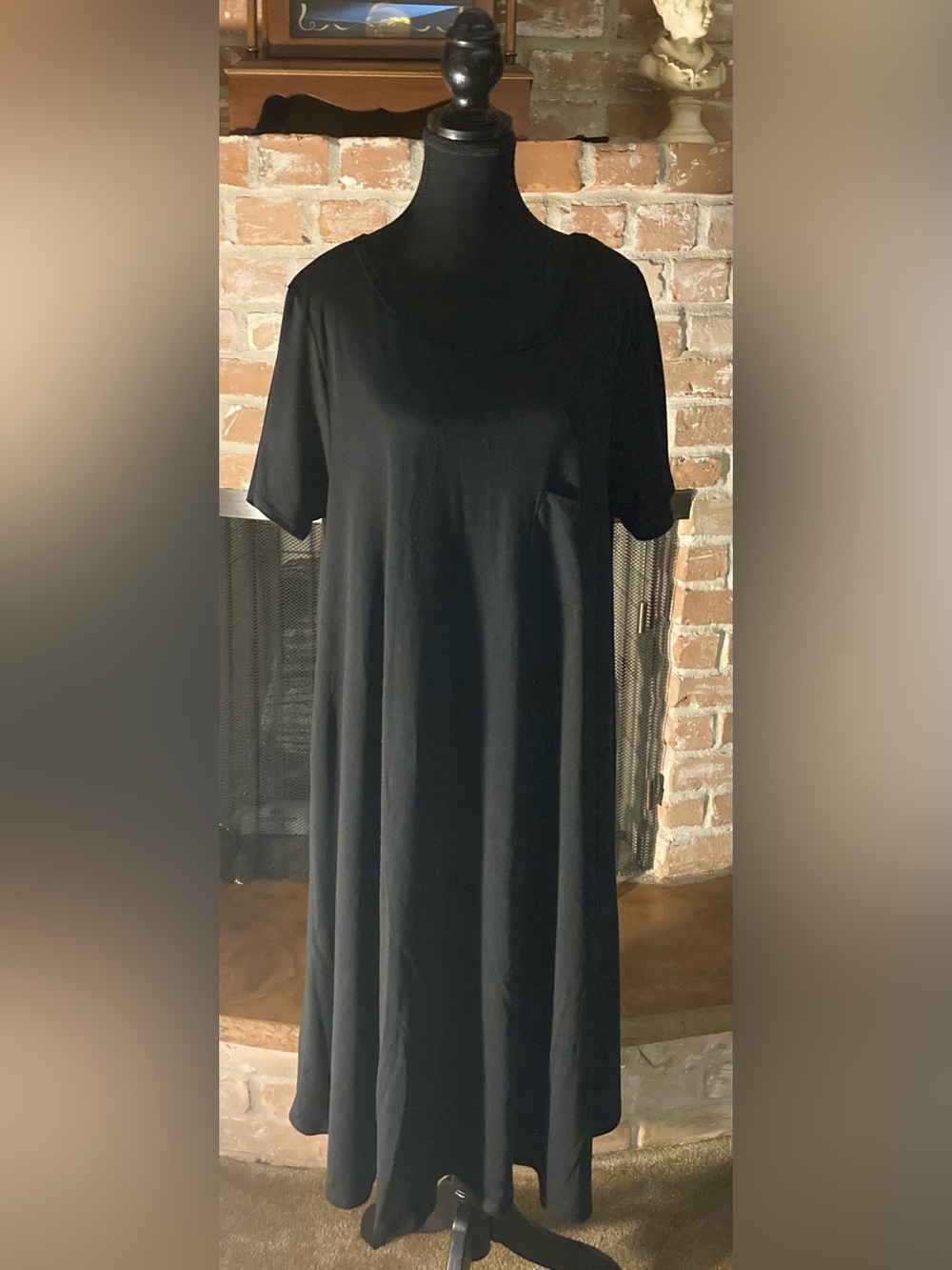 LuLaRoe Black Short-Sleeve Maxi Dress